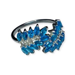 Sterling Silver Ring With genuine  Stone